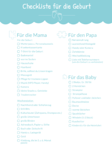Kliniktasche packen: Geburt Checkliste für Mama, Papa und Baby